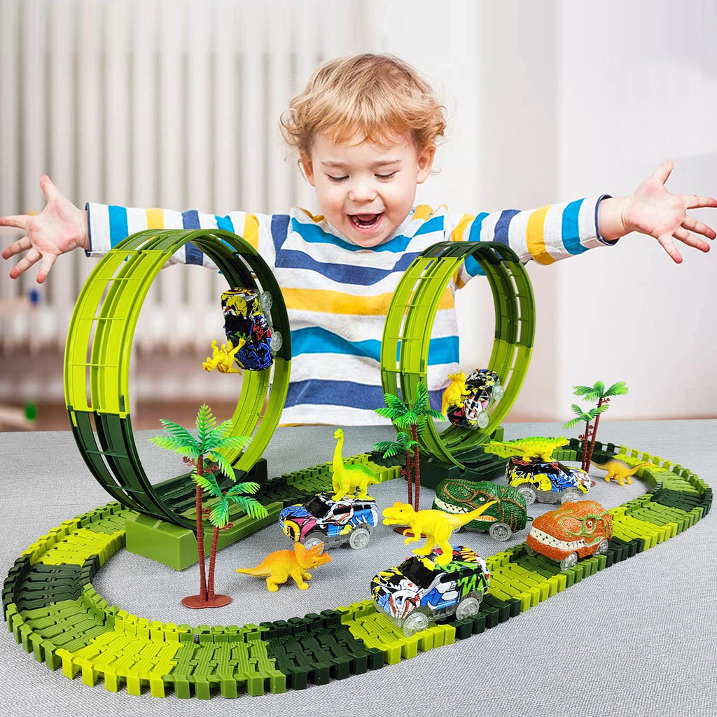 Magic Climbing electric dinosaur car Track Railway