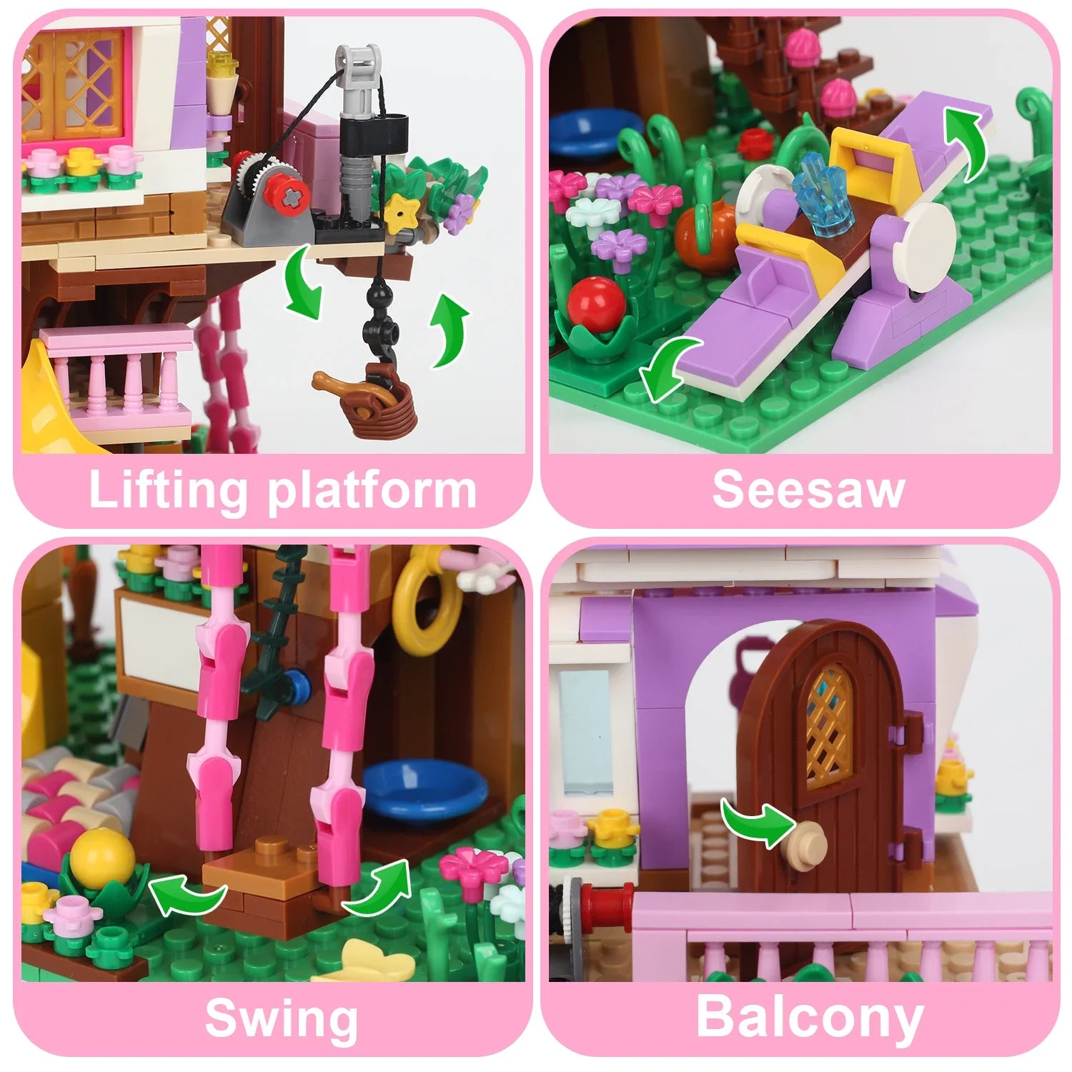 Creative Girls Friends Friendship House Building Blocks Summer Treehouse Camping Model Classic Girl's Princess Bricks Toy Gift