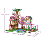 Creative Girls Friends Friendship House Building Blocks Summer Treehouse Camping Model Classic Girl's Princess Bricks Toy Gift
