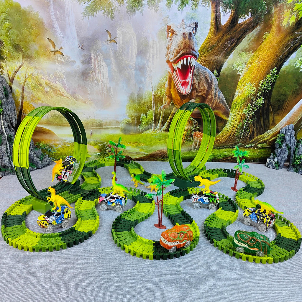 Magic Climbing electric dinosaur car Track Railway