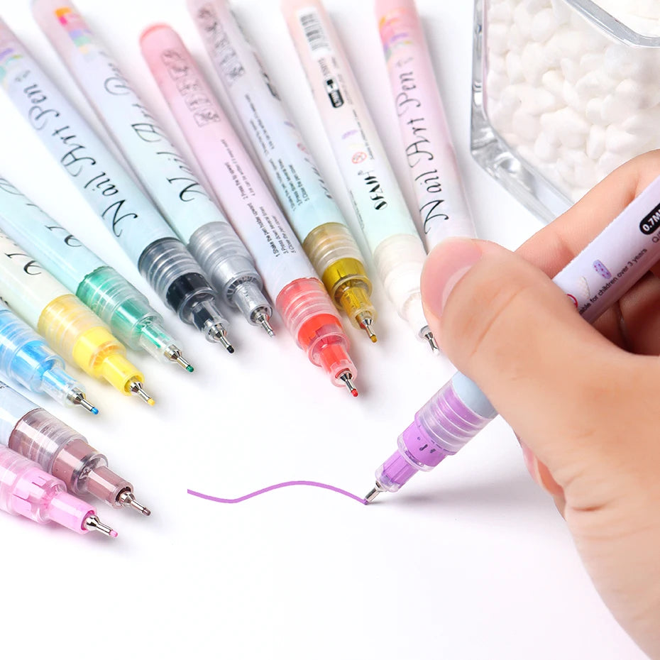 12pcs/Set Nail Art Graffiti Pen