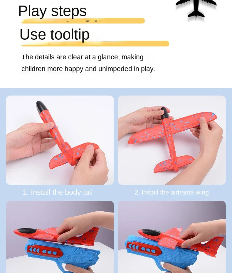Children's Ejection Aircraft Toys Foam Aircraft Glider