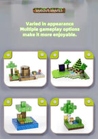 Mine World Magnetic building blocks toy storage box set