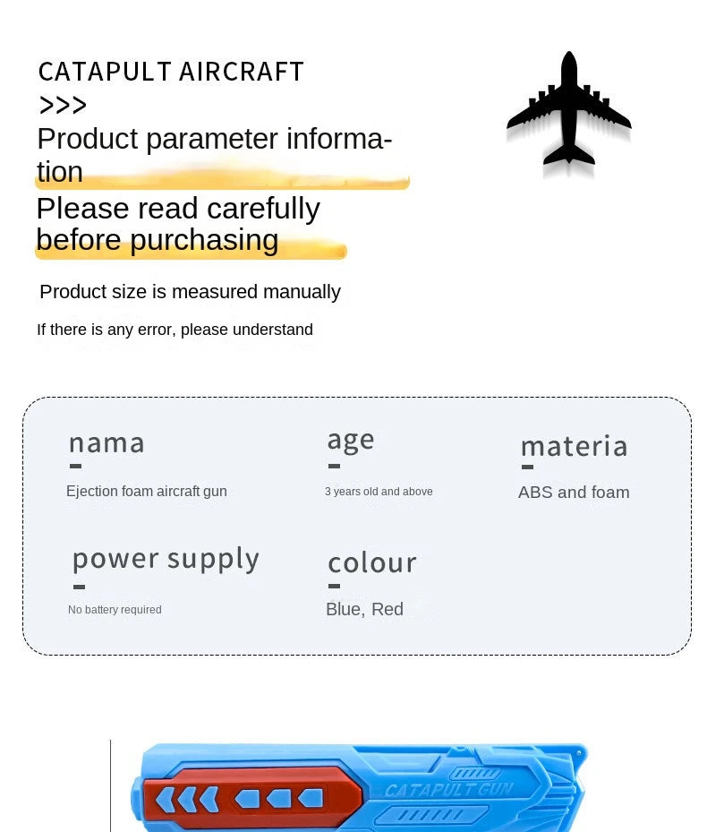 Children's Ejection Aircraft Toys Foam Aircraft Glider