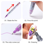12pcs/Set Nail Art Graffiti Pen