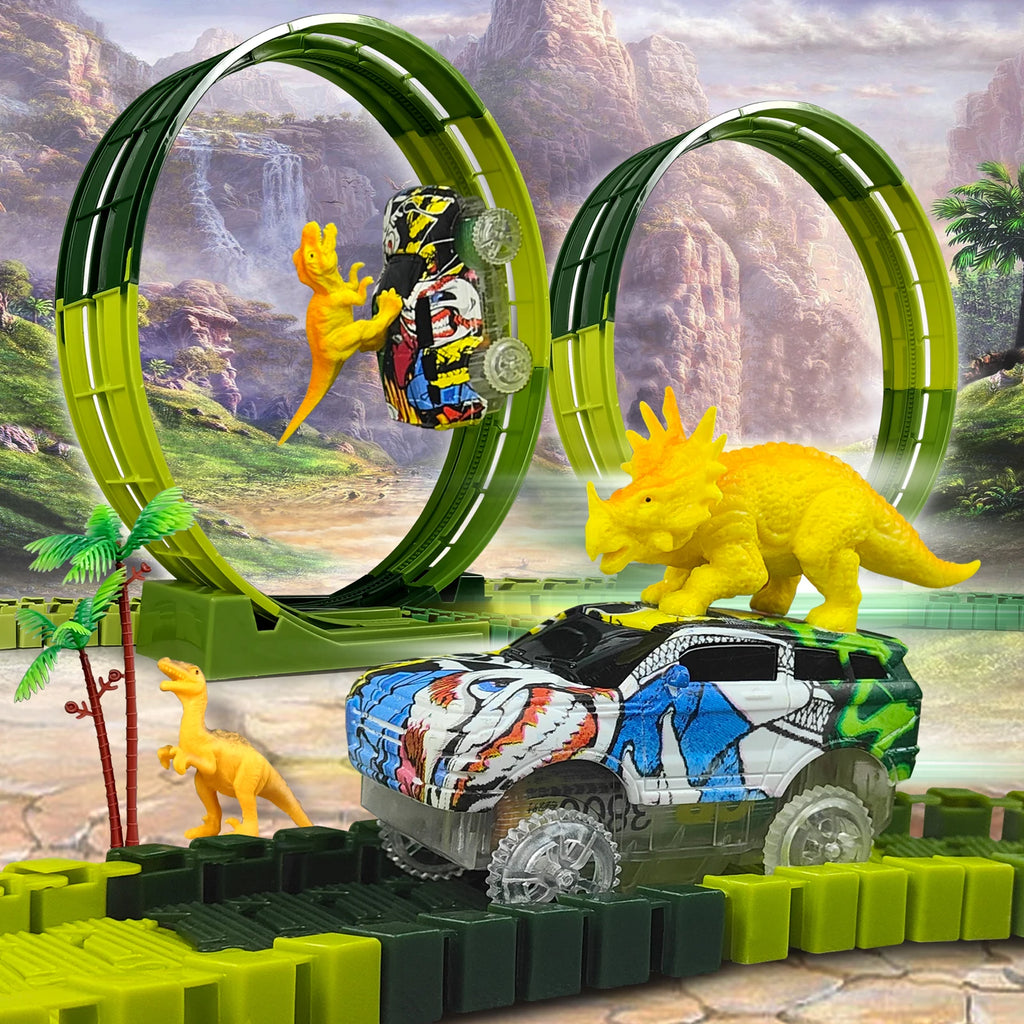 Magic Climbing electric dinosaur car Track Railway