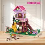 Creative Girls Friends Friendship House Building Blocks Summer Treehouse Camping Model Classic Girl's Princess Bricks Toy Gift