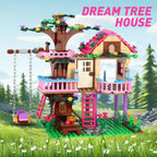 Creative Girls Friends Friendship House Building Blocks Summer Treehouse Camping Model Classic Girl's Princess Bricks Toy Gift