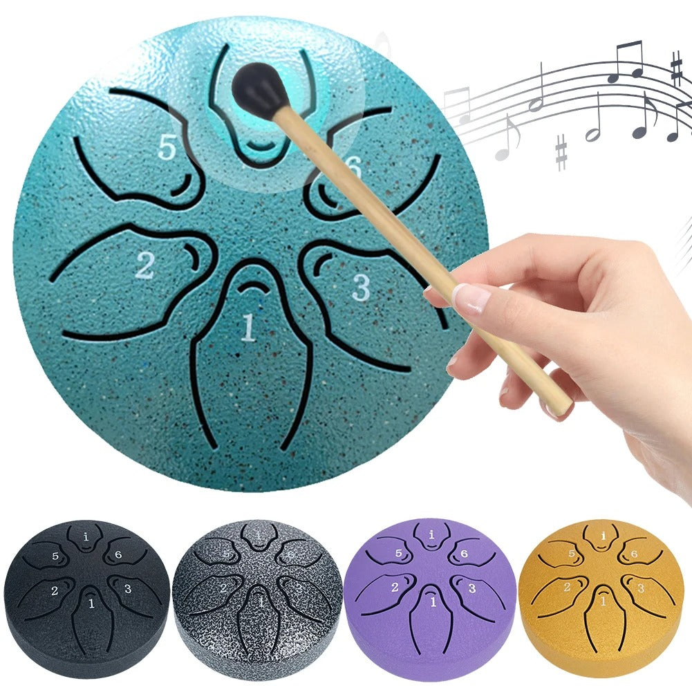 Steel Tongue Drum Portable Rain Drum Hand Pan Drum