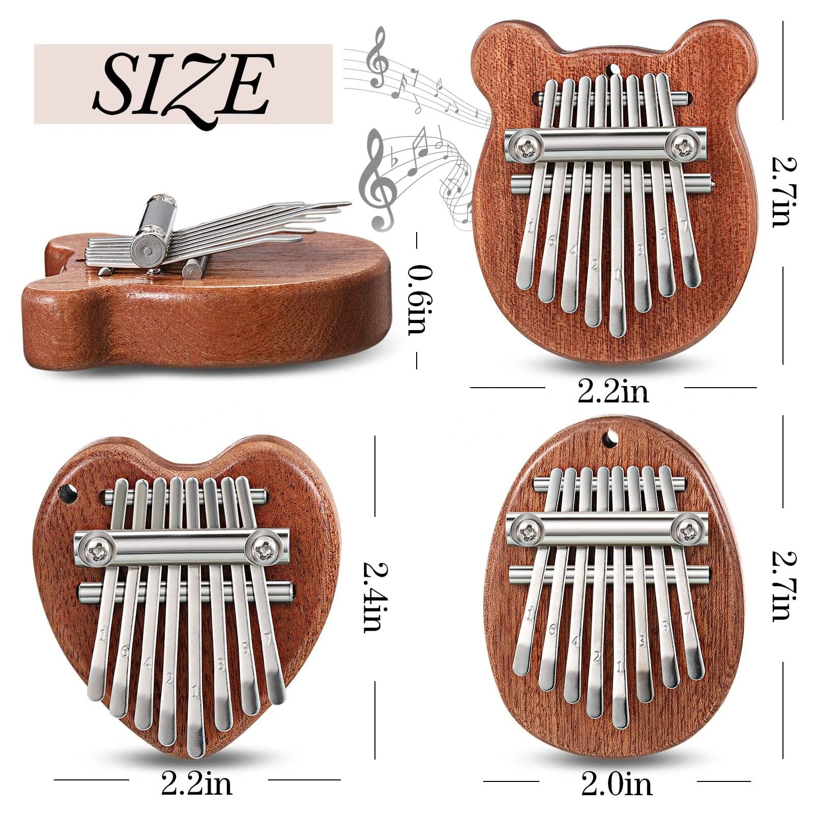 8 Key Mini Wooden Kalimba